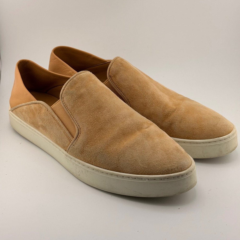 Vince Blair Tan Suede Leather Collapsible Heel Slip On Sneakers Womens 8M EUR 38